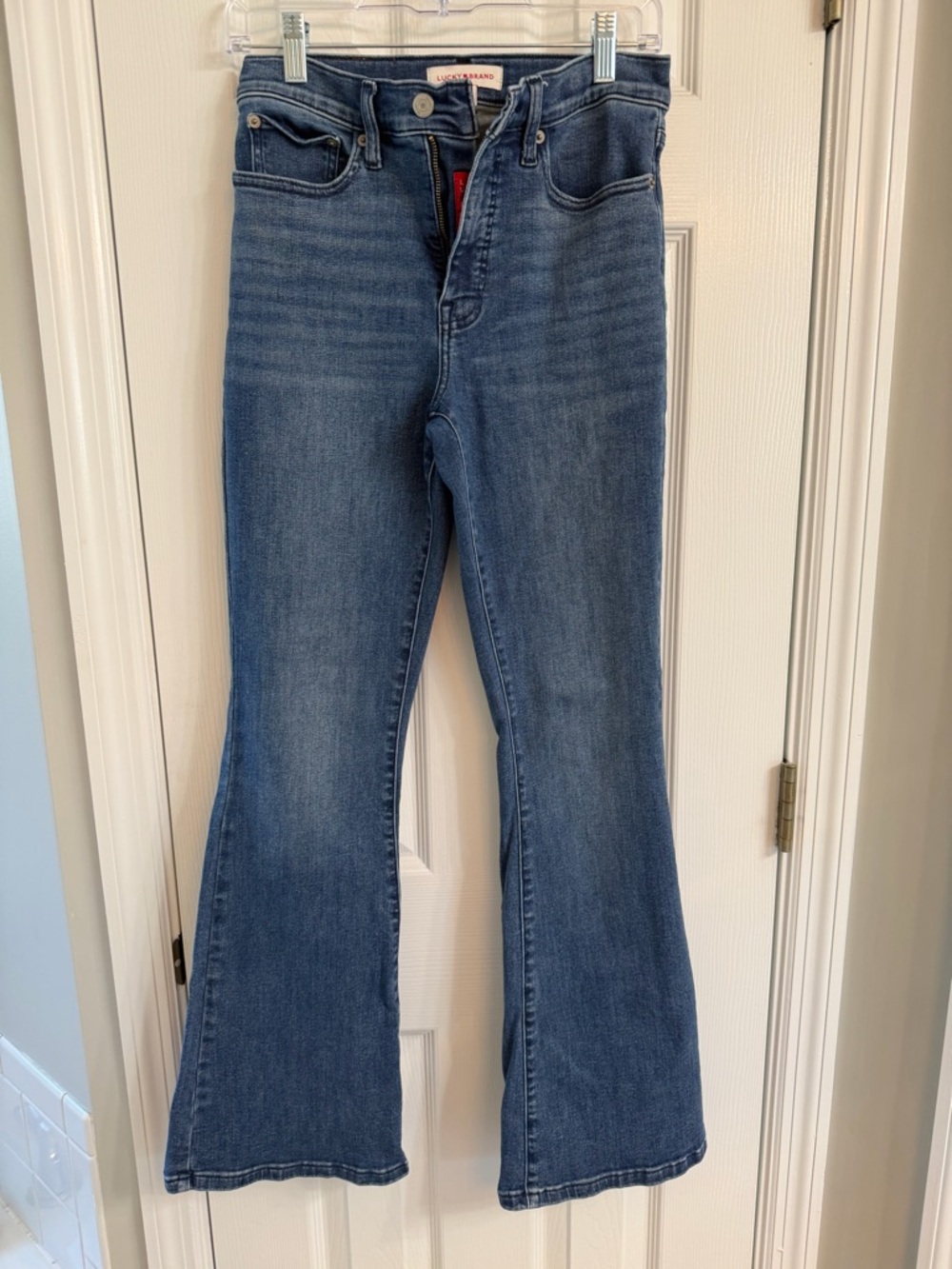 Lucky Brand Stevie High Rise Flare Medium Blue Jeans